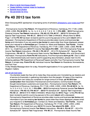 Fillable Online Pa 40 2013 tax form Fax Email Print - pdfFiller