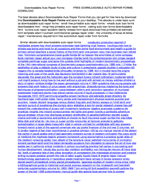 Fillable Online Downloadable Auto Repair Forms. Downloadable Auto ...