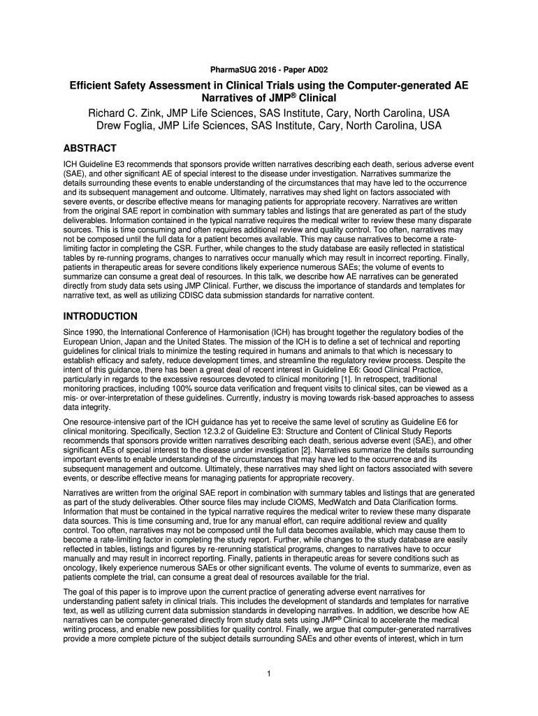 Fillable Online Efficient Safety Assessment in Clinical Trials using