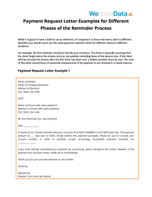 Payment Request Letter