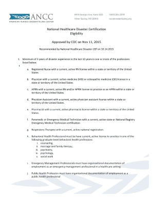 Fillable Online National Healthcare Disaster Certification Fax Email Fillable Online National Healthcare Disaster Certification Fax Email