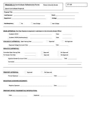 Quasi-Curriculum Proposal