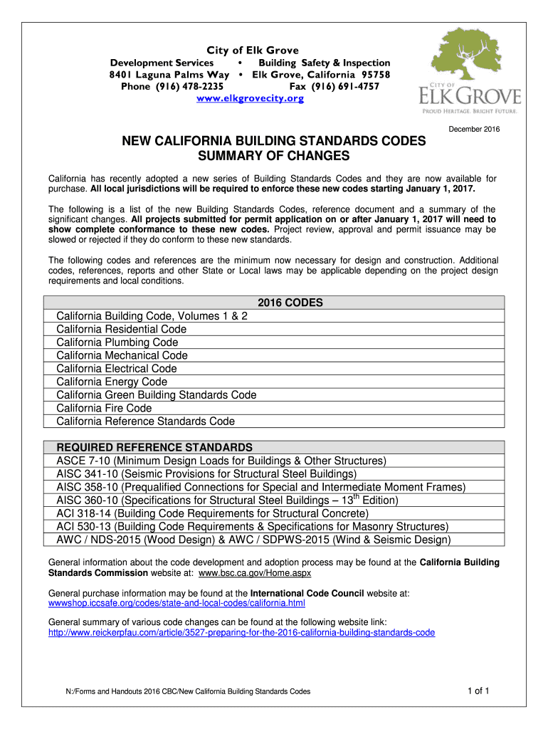 Fillable Online NEW CALIFORNIA BUILDING STANDARDS CODES Fax Email Print ...
