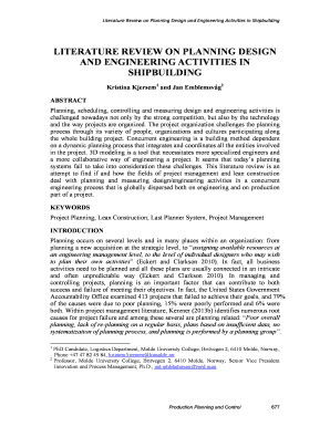 literature review engineering example