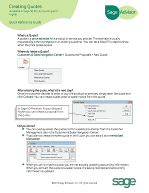 Available in Sage 50 Pro Accounting and