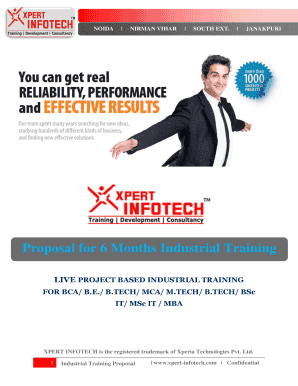 Proposal for 6 Months Industrial Training