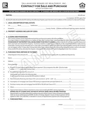 Florida Contract for Sale and Purchase