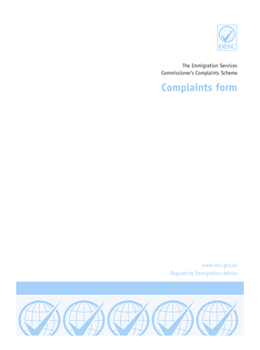 UK Immigration Adviser Complaints Form