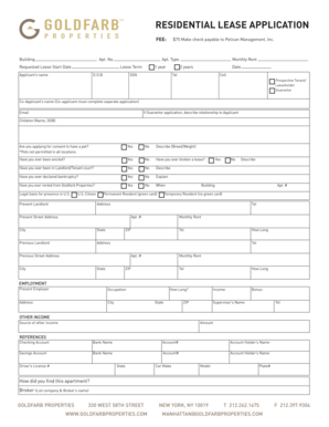 Residential Lease Application