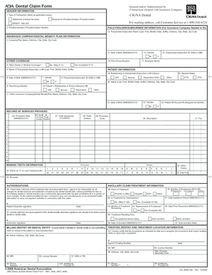 Dental Claim Form
