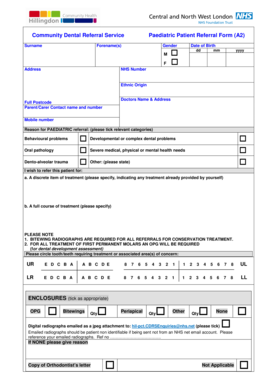 Paediatric Patient Referral Form