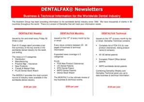 Dentalfax Subscription Order Form