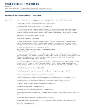 European Mobile Markets Report 2013-2017