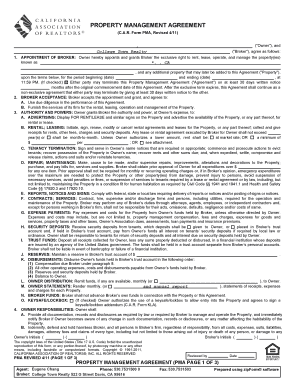 California Property Management Agreement