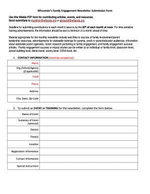 Wisconsin Family Engagement Newsletter