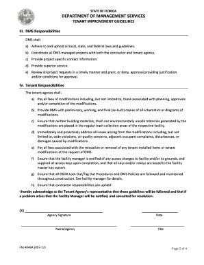 Florida Tenant Improvement Guidelines