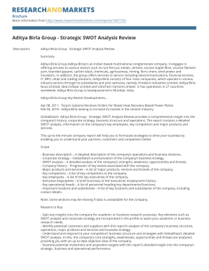 swot analysis of aditya birla group pdf