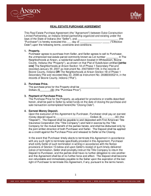 Real Estate Purchase Agreement