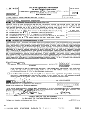 IRS Form 8879-EO e-Signature Authorization