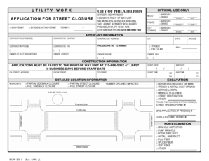 Philadelphia Street Closure Application