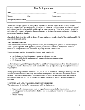 Fire Extinguisher Safety and Usage Guide