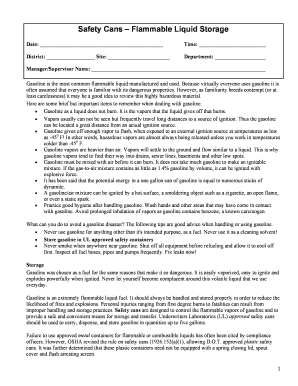 Safety Cans for Flammable Liquid Storage