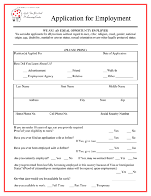 Application for Employment