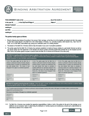 Reciprocal Postnuptial Agreement