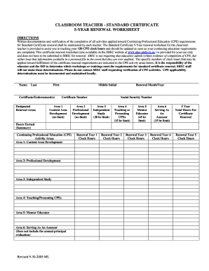 Texas Classroom Teacher Standard Certificate Renewal
