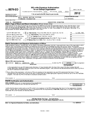 IRS Form 8879-EO for Exempt Organizations