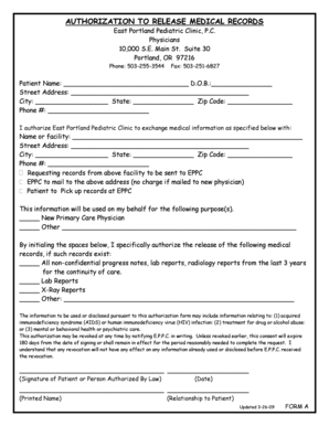 Authorization to Release Medical Records