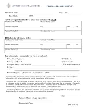 Medical Records Request Form