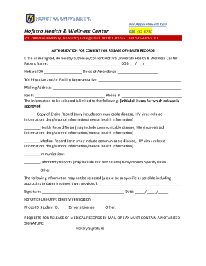 Authorization for Release of Health Records