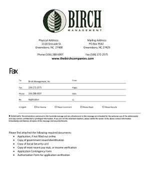 Rental Application and Authorization Forms