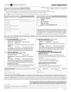 Team Beachbody Coach Application