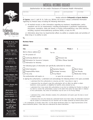 Medical Records Release Authorization