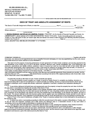 Deed of Trust with Assignment of Rents