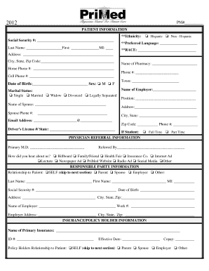 Patient Information Form