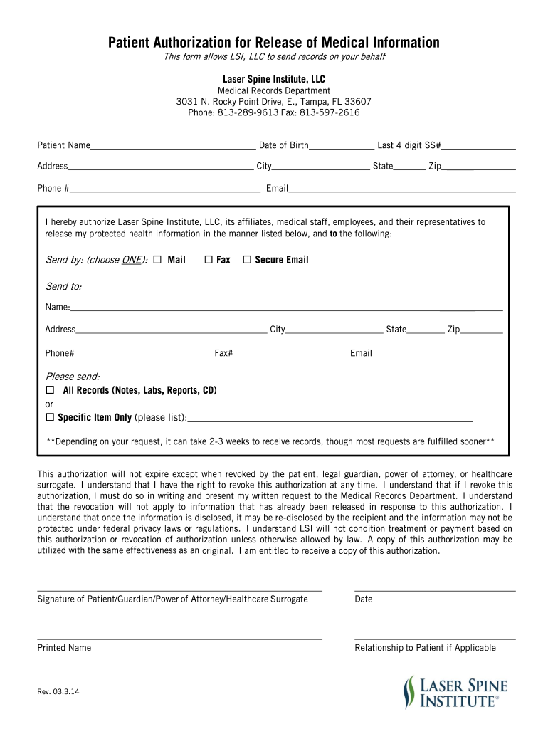 medical records release form