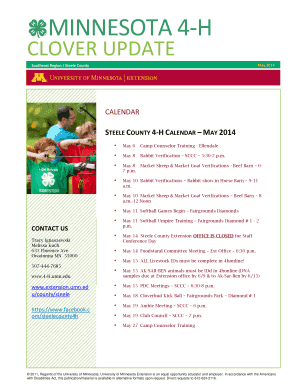 May Steele County 4-H Clover Update - Extension - University of ...