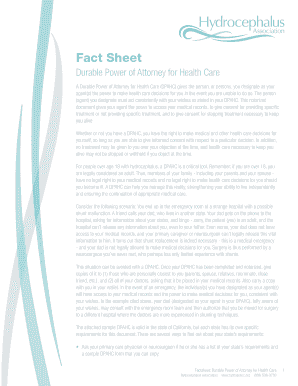 Durable Power of Attorney for Health Care