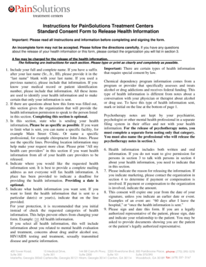 Standard Consent Form to Release Health Information