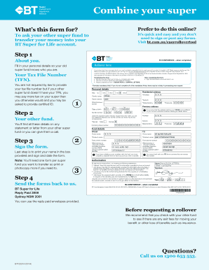 BT Super Rollover Form