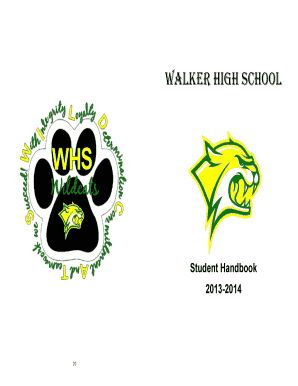 Walker High School Student Handbook 2013-2014