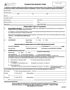 Transaction Request Form
