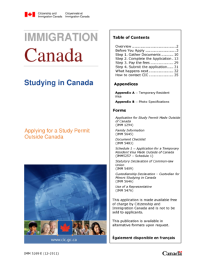 Canada Study Permit Application