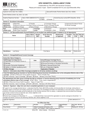 EPIC Benefits+ Enrollment Form