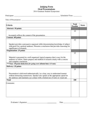 paper presentation judging criteria