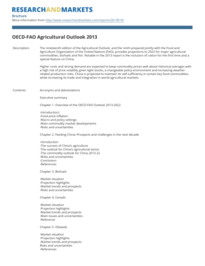 OECD-FAO Agricultural Outlook 2013