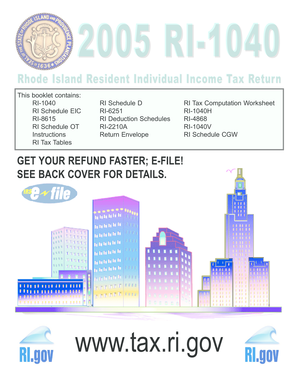 Rhode Island RI-1040 Individual Income Tax Return